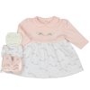 M14279: Baby Girls Dress Headband & Bootees Outfit (NB-3 Months)